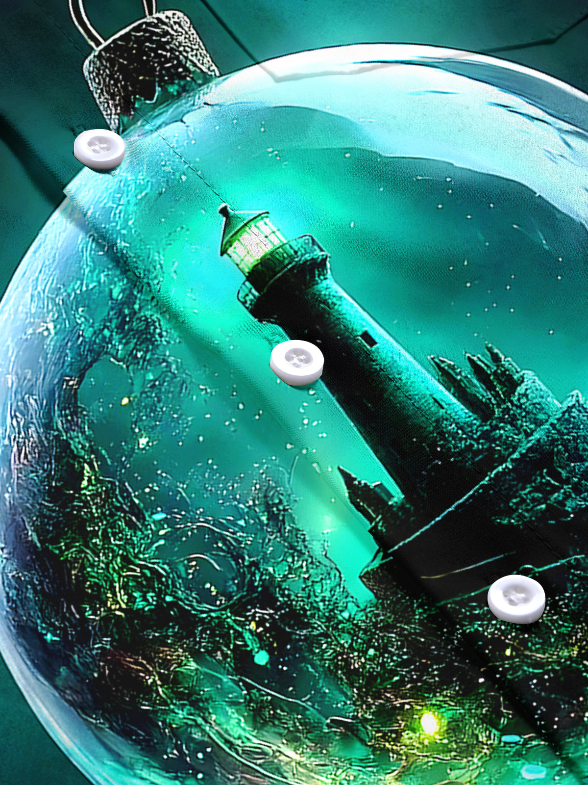 Hawaiian Lighthouse Men's Pocket Short Sleeve Shirts