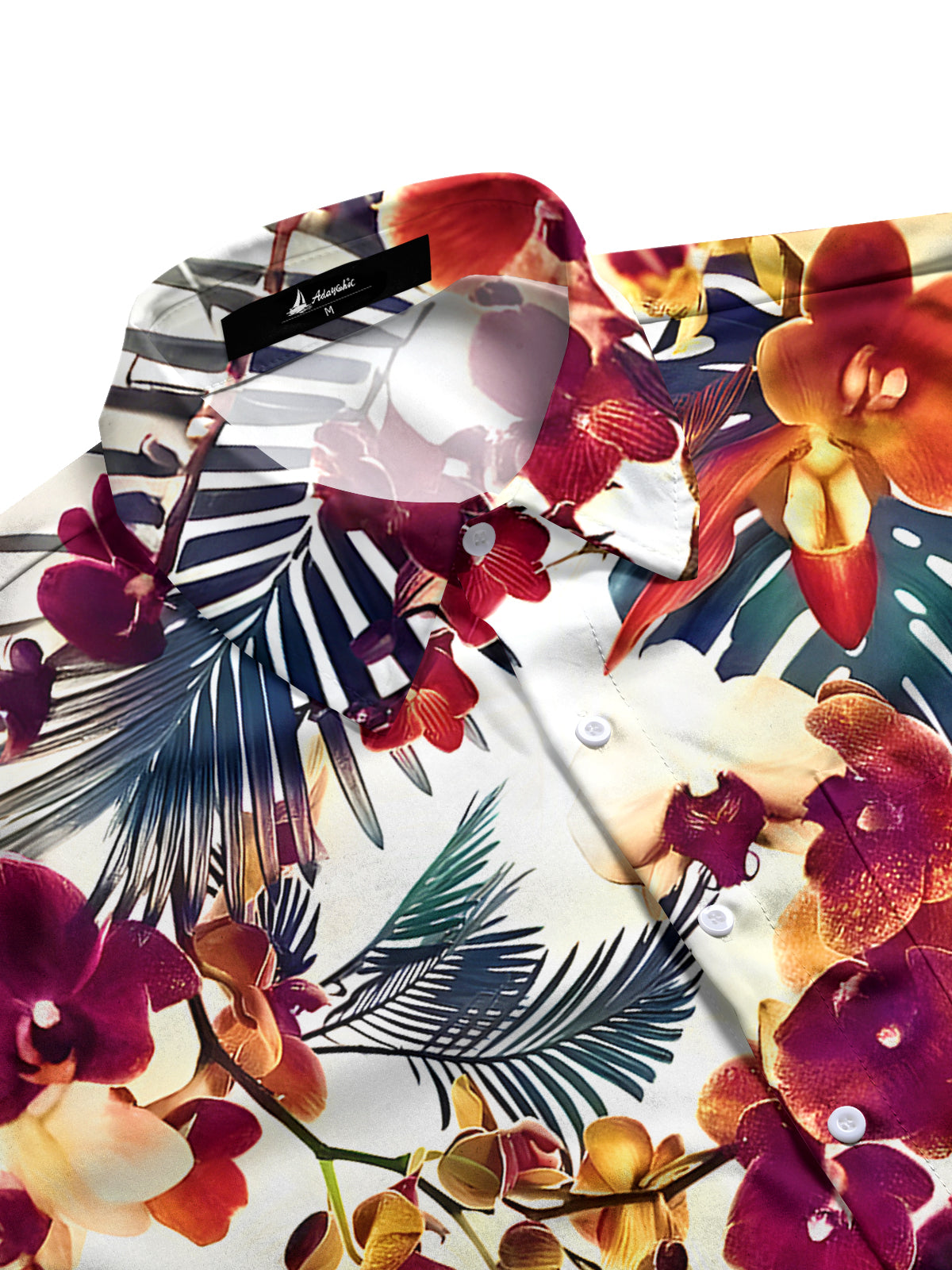 Hawaiian Floral Leaf Men's Pocket Short Sleeve Shirts