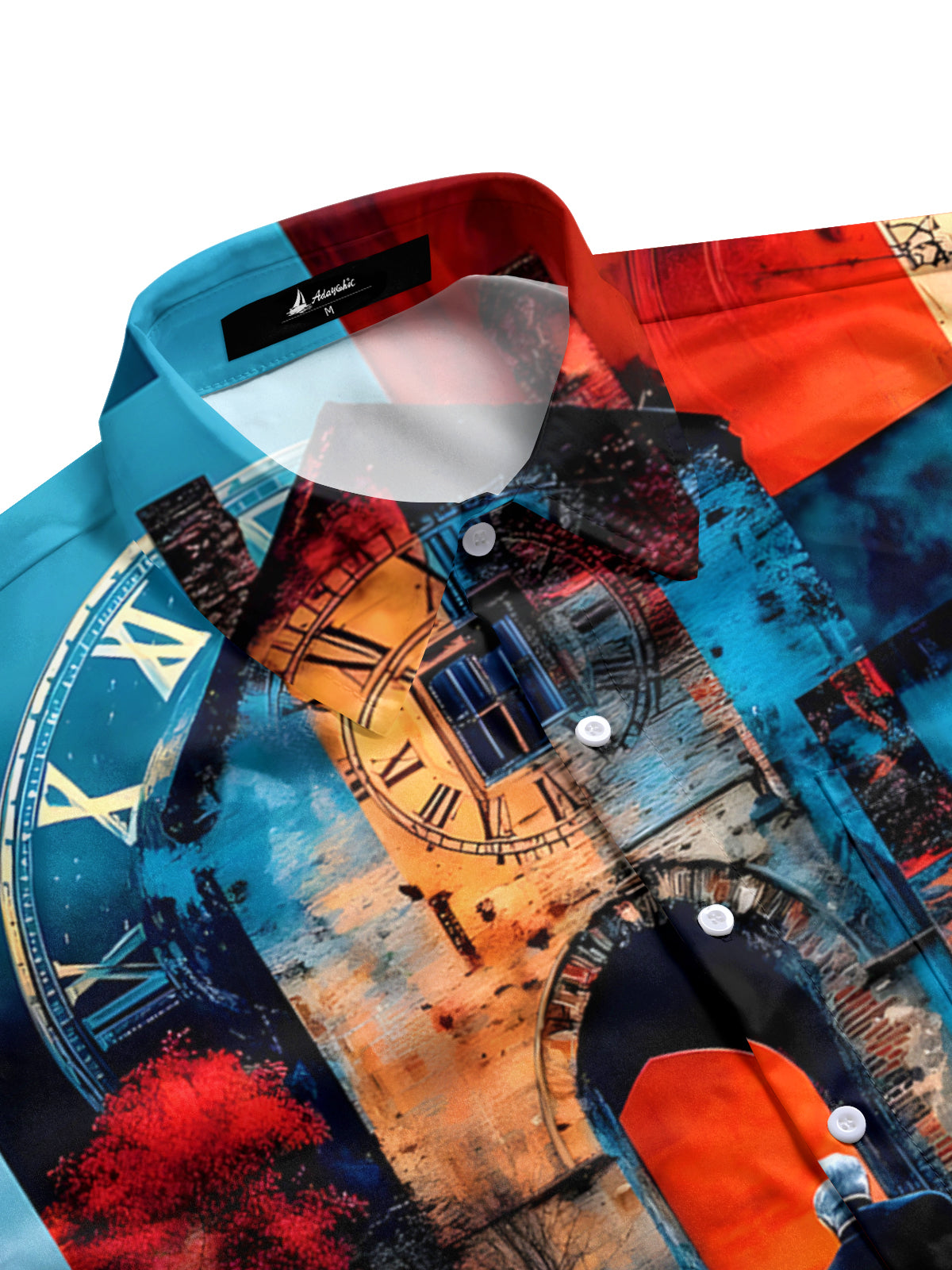 Forest Clock Men's Pocket Short Sleeve Shirts