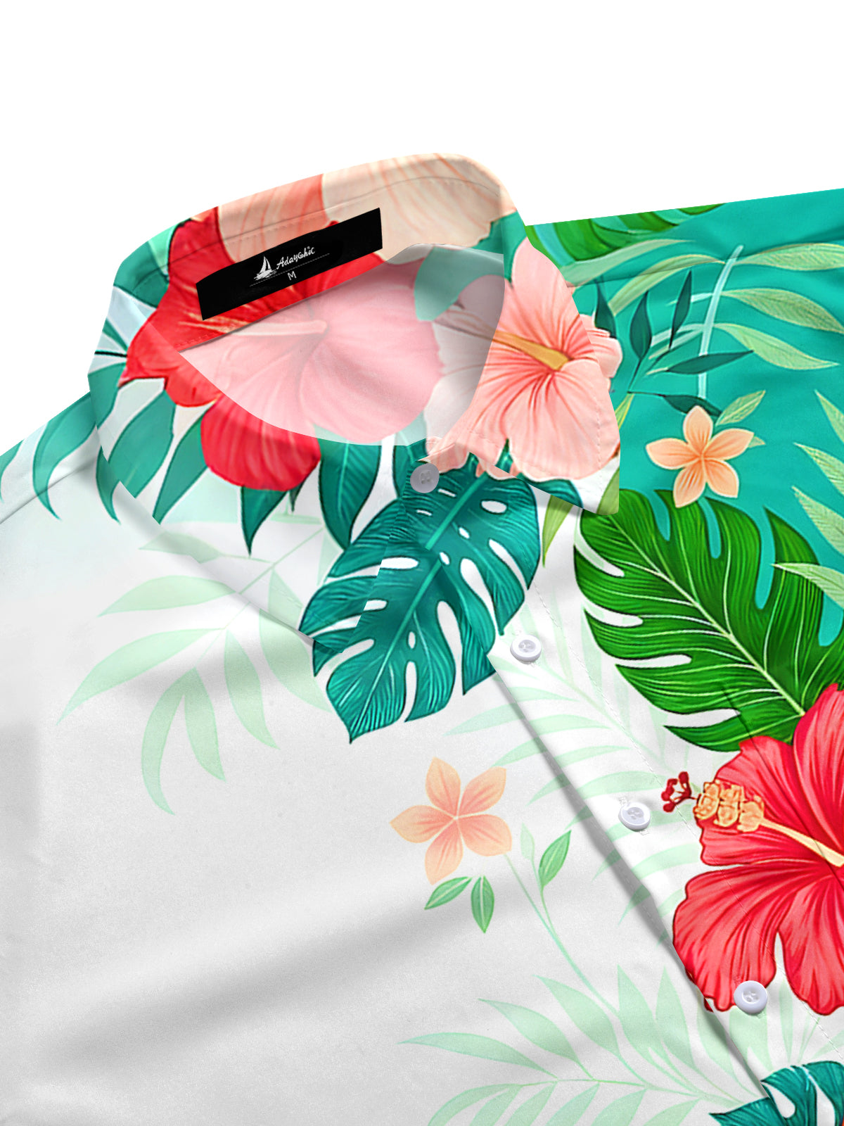 Hawaiian Floral Men's Pocket Short Sleeve Shirts
