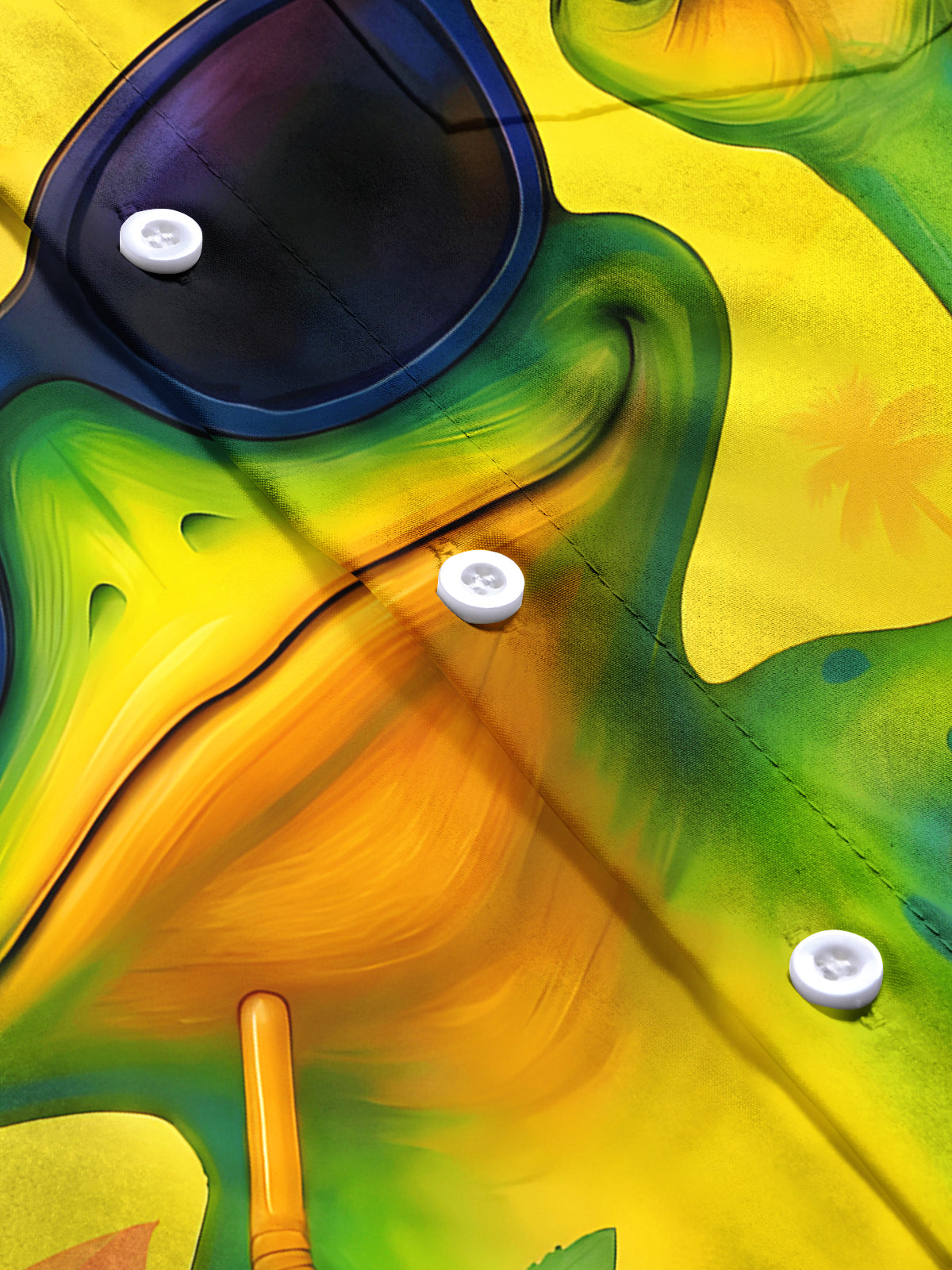 Hawaiian Frog Men's Pocket Short Sleeve Shirts