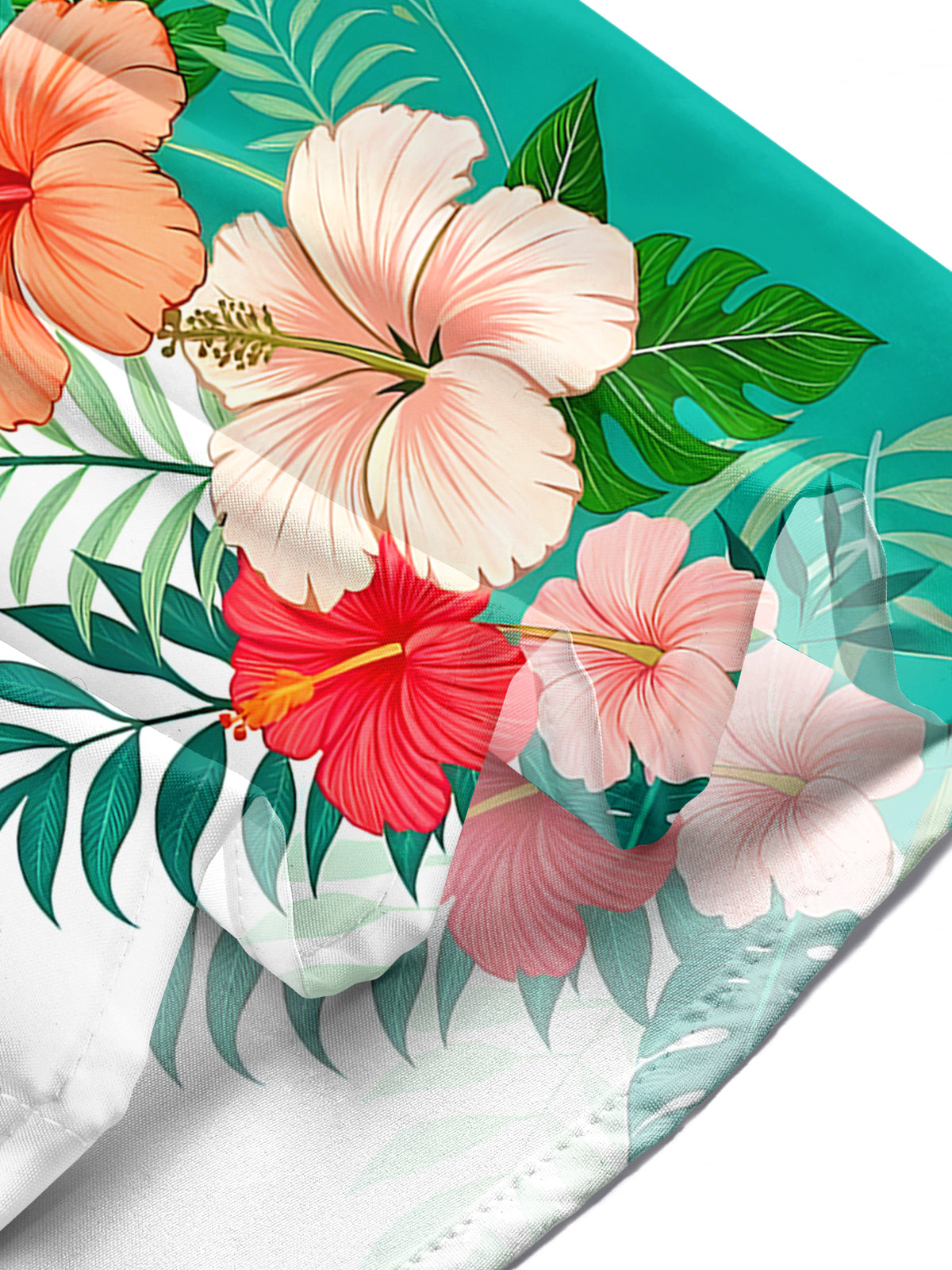 Hawaiian Floral Men's Pocket Short Sleeve Shirts