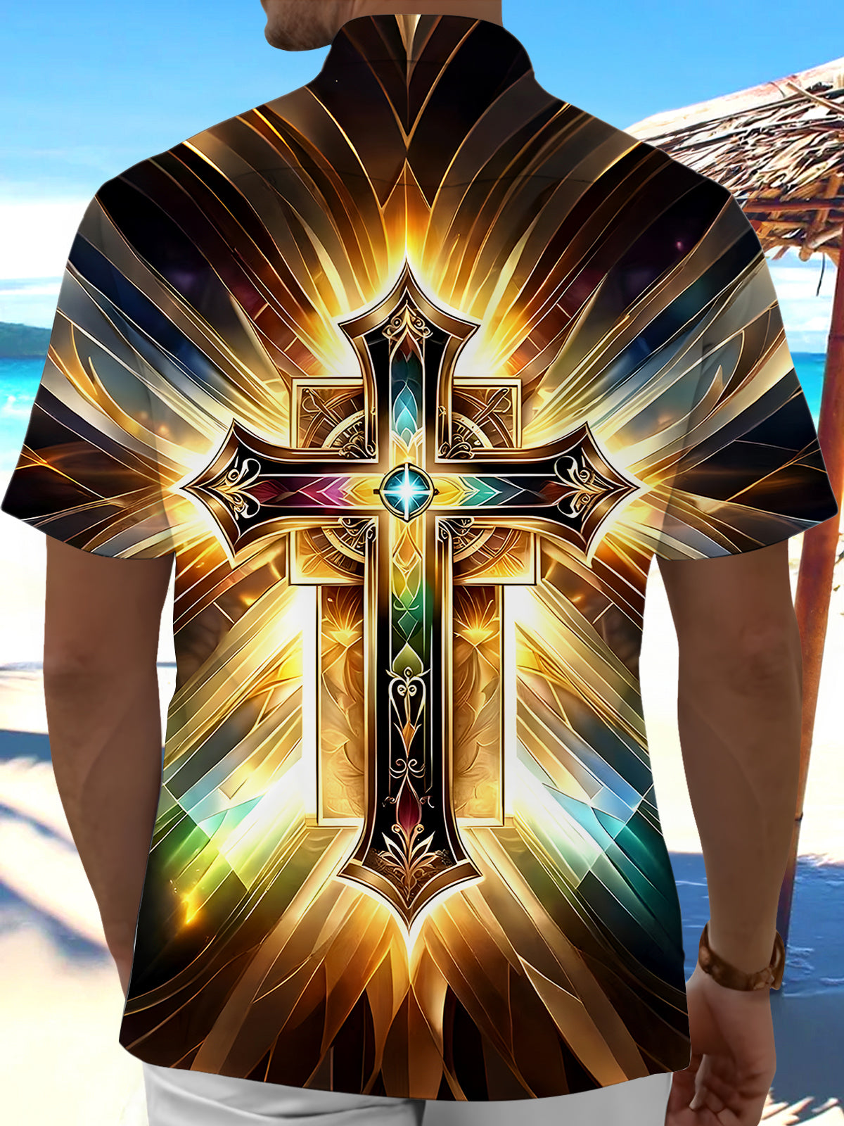 Christianity Cross Men's Pocket Short Sleeve Shirts