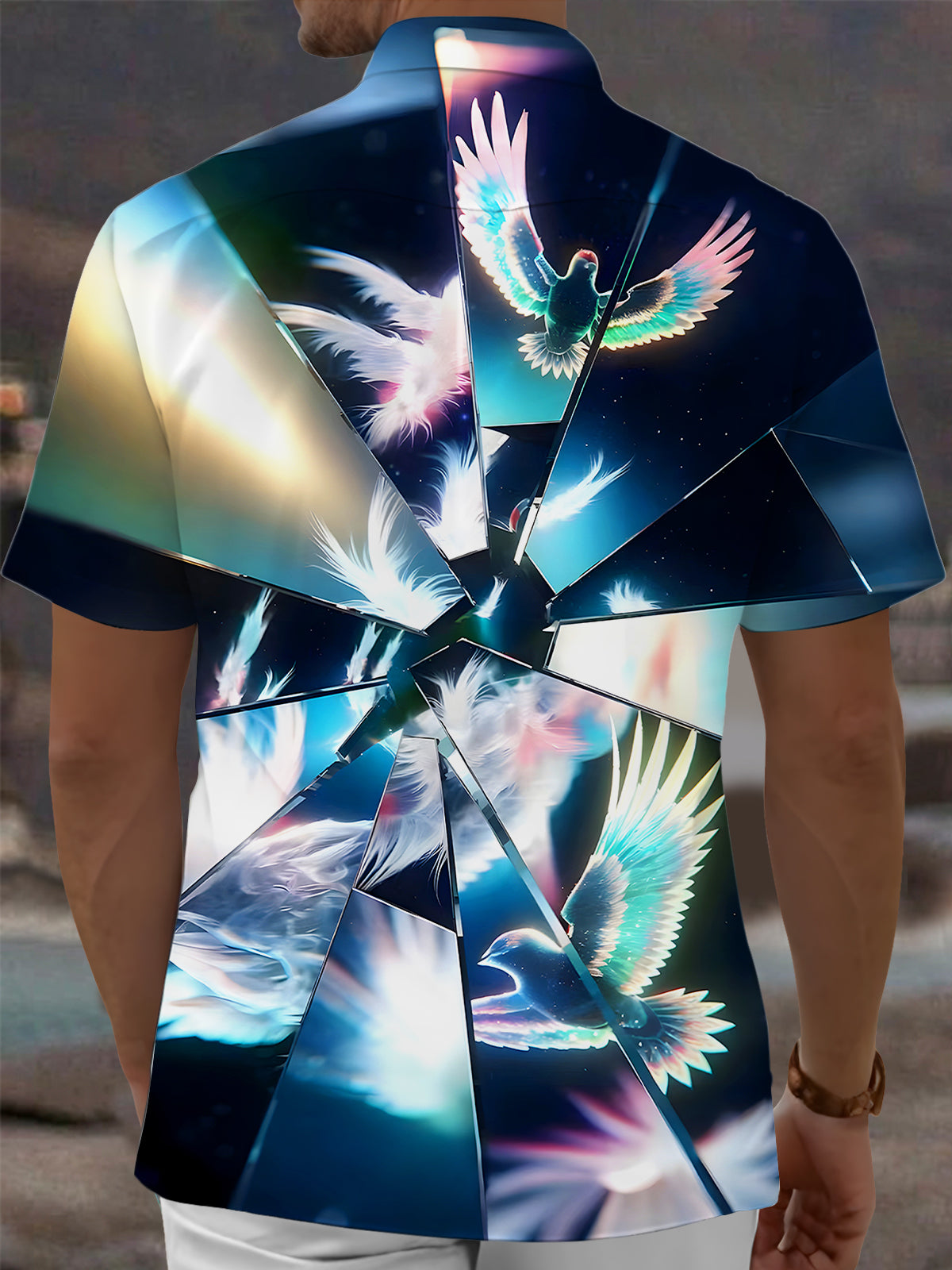 Bird Men's Pocket Short Sleeve Shirts