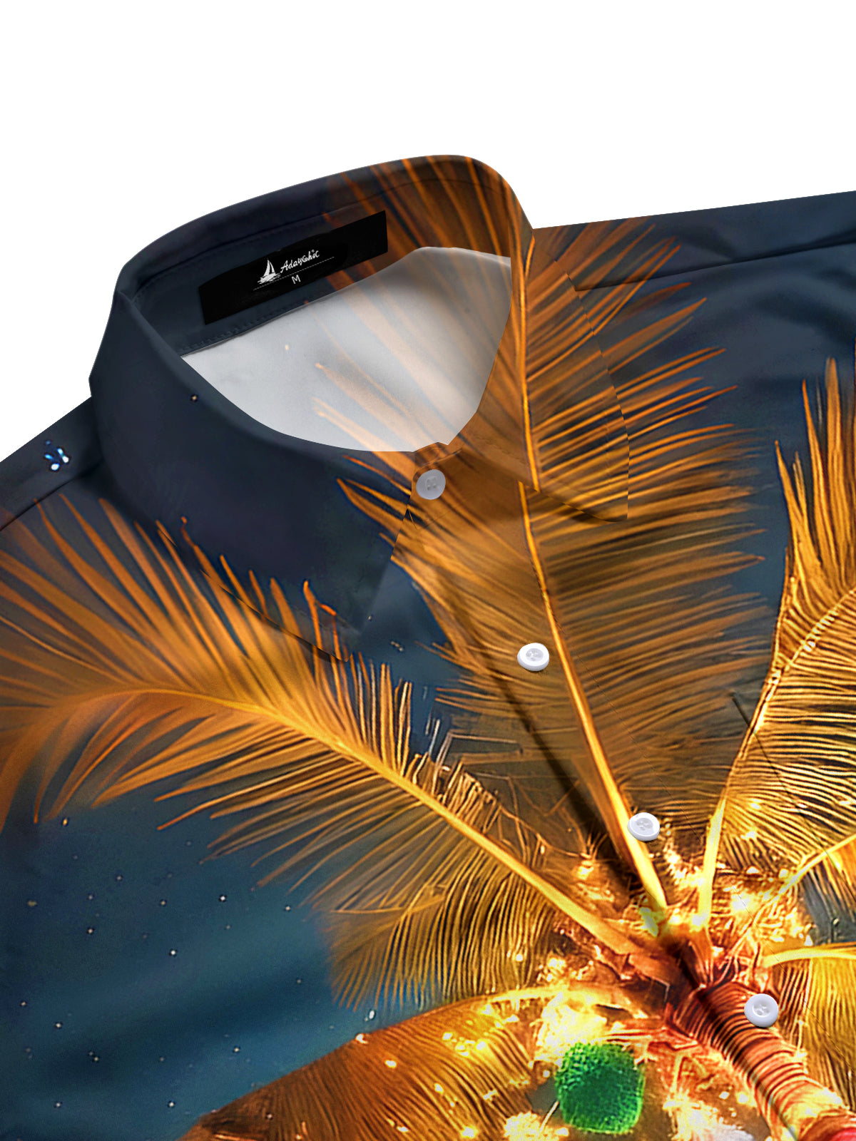 Christmas Coconut Tree Men's Pocket Short Sleeve Shirts