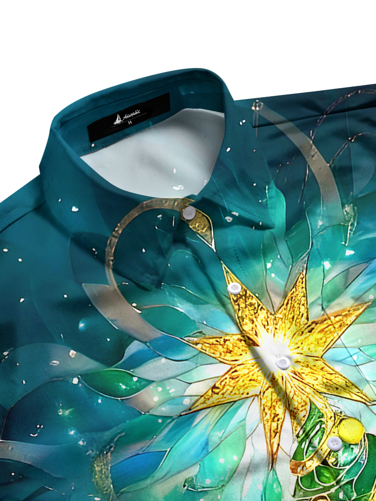 Christmas Tree Men's Pocket Long Sleeve Shirts