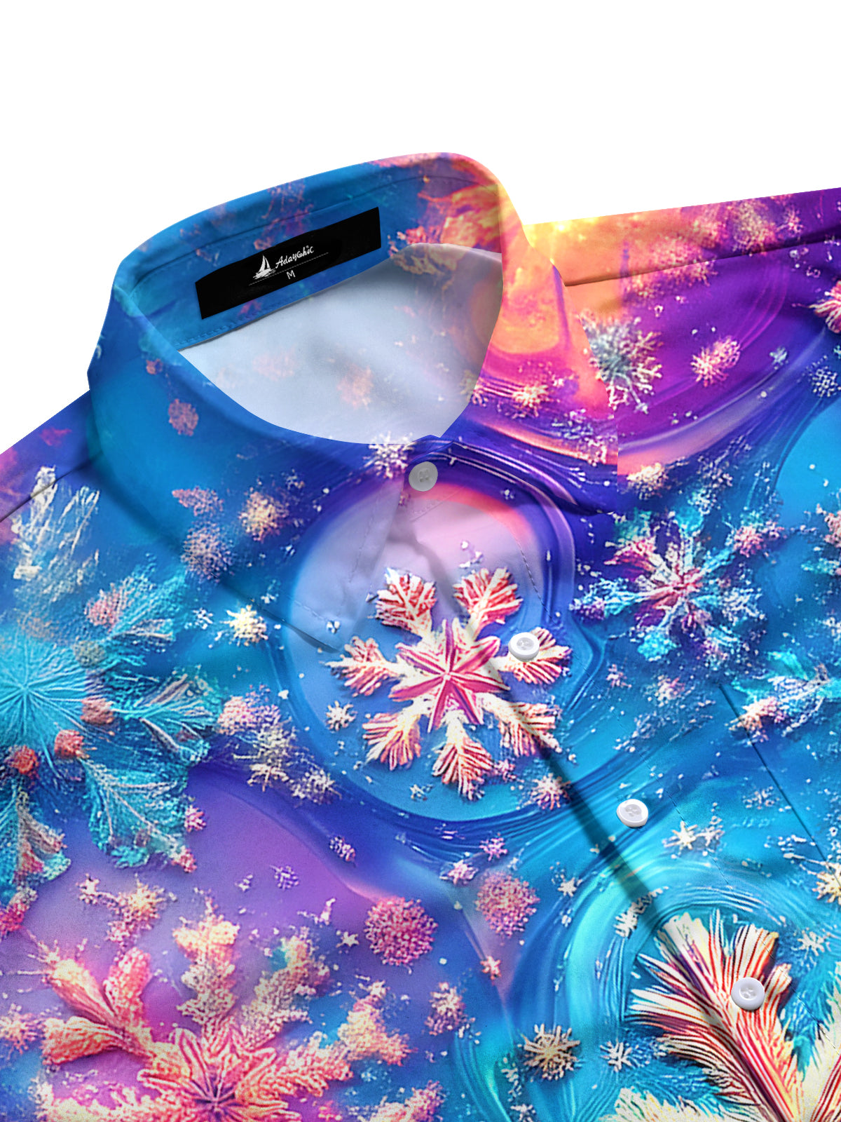 Snowflake Men's Pocket Short Sleeve Shirts