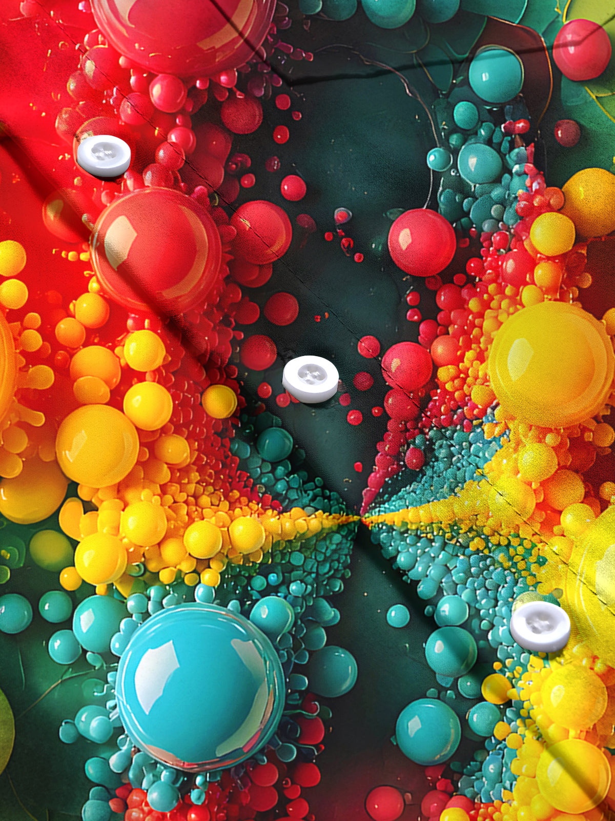 Tie Dye Geometry Men's Pocket Long Sleeve Shirts