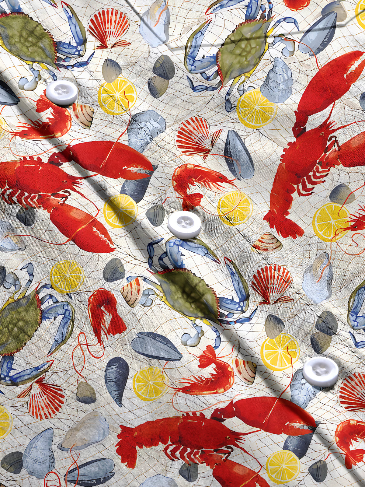 Seafood Men's Pocket Short Sleeve Shirts