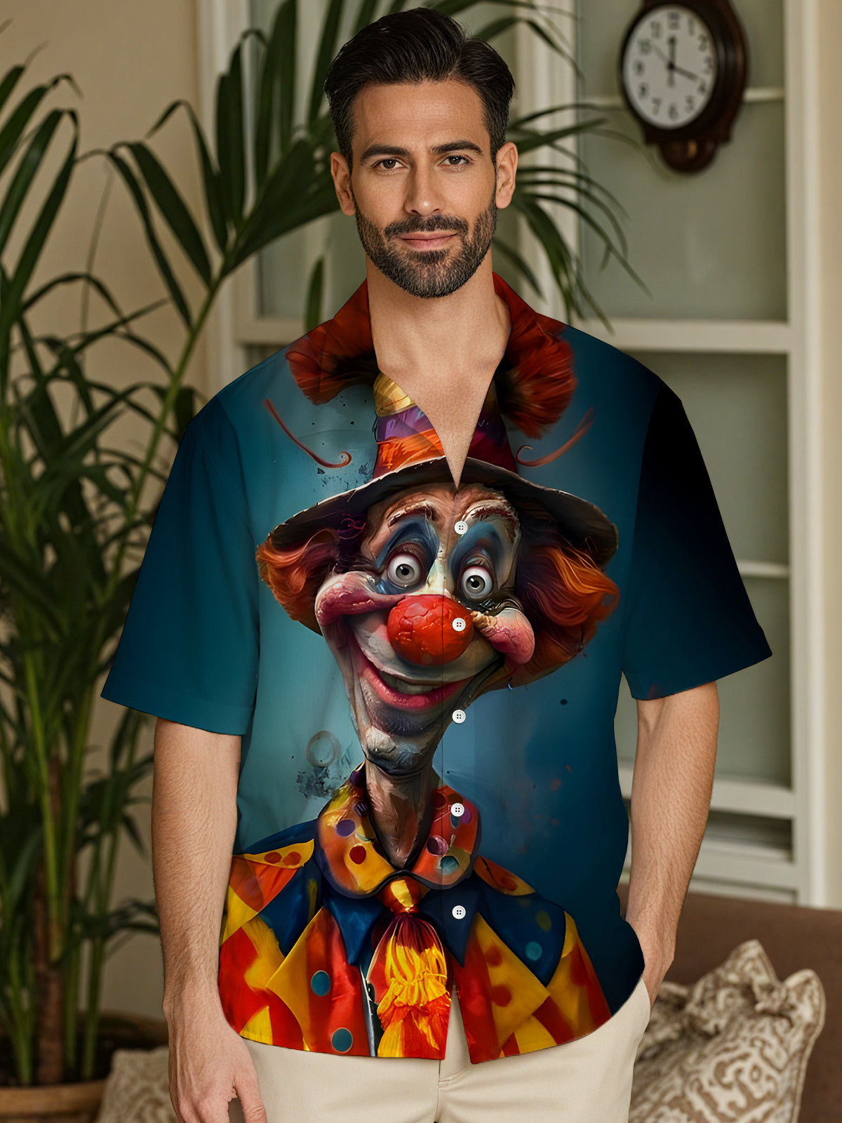 Funny Joker Men's Pocket Short Sleeve Shirts