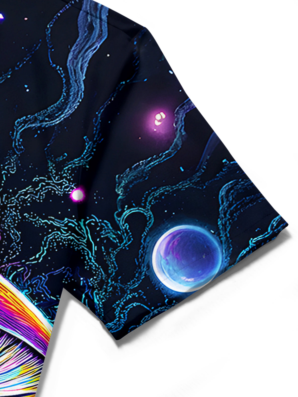 Mushroom Coconut Tree Men's Pocket Short Sleeve Shirts