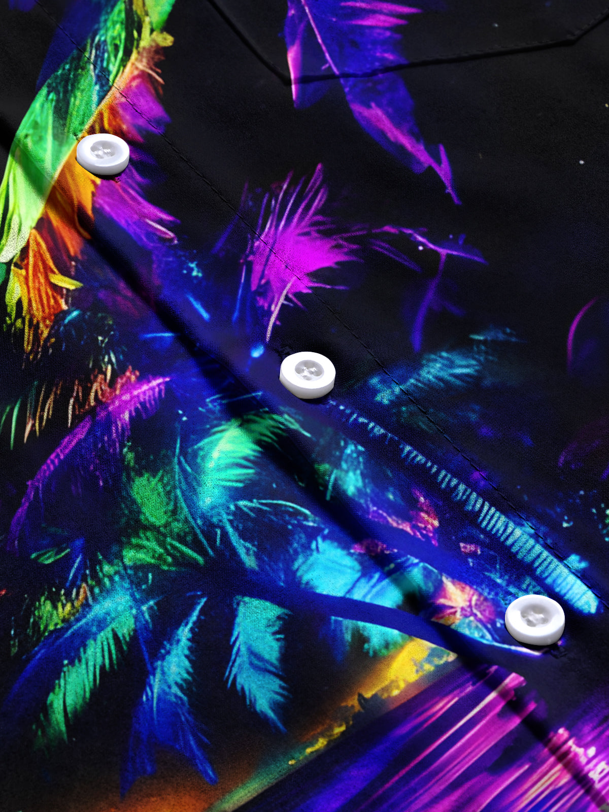 Coconut Tree Men's Pocket Short Sleeve Shirts