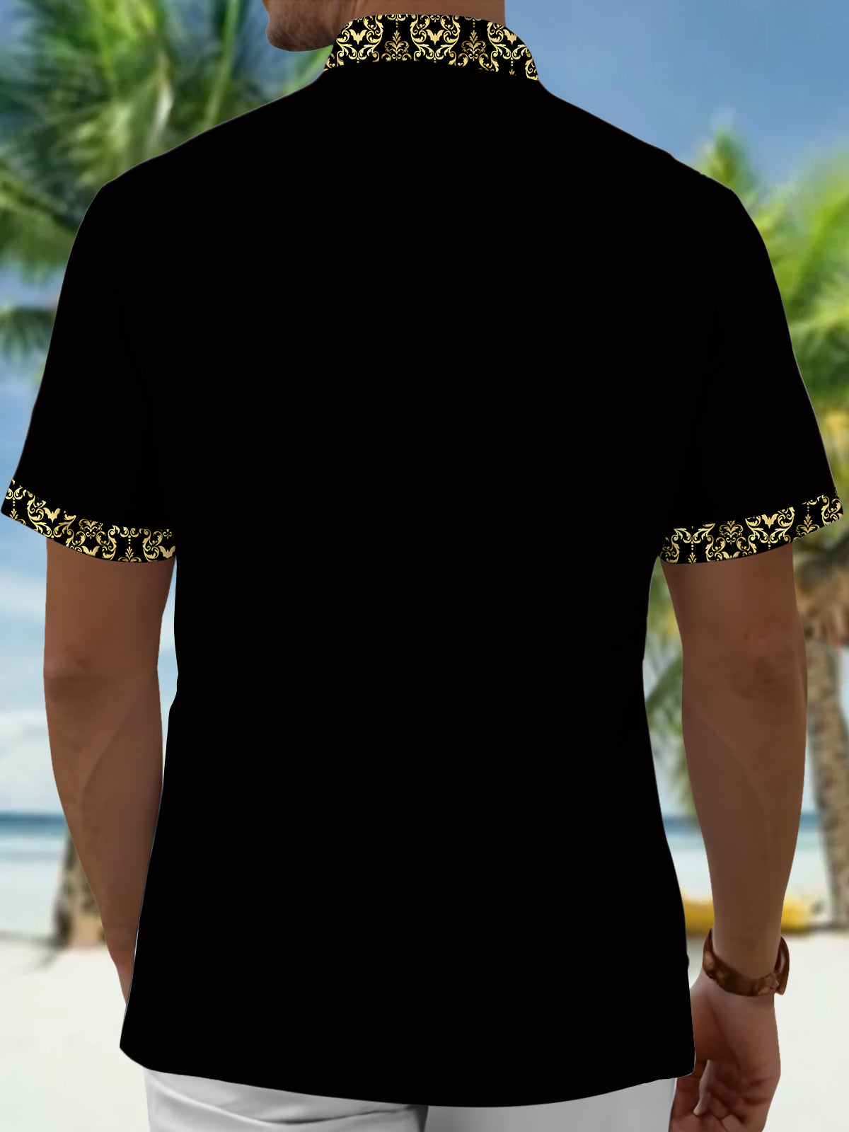 Retro Ethnic Graphic Print Men's Pocket Short Sleeve Shirts