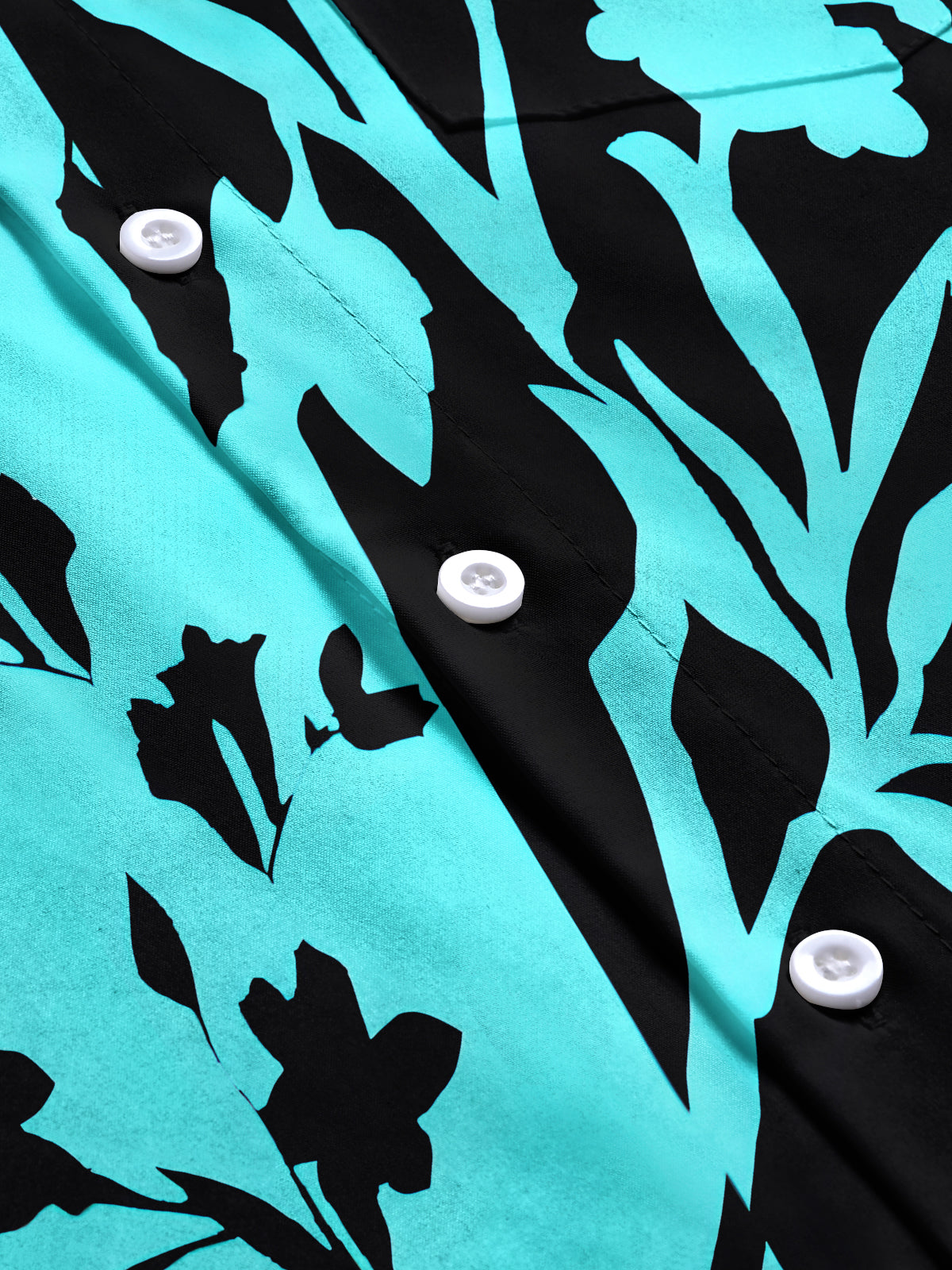 Floral Men's Pocket Short Sleeve Shirts