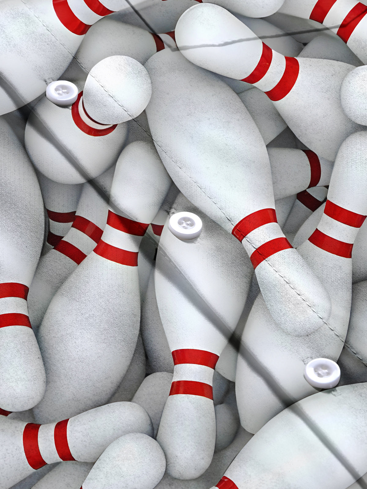 Bowling Print Men's Pocket Short Sleeve Shirts