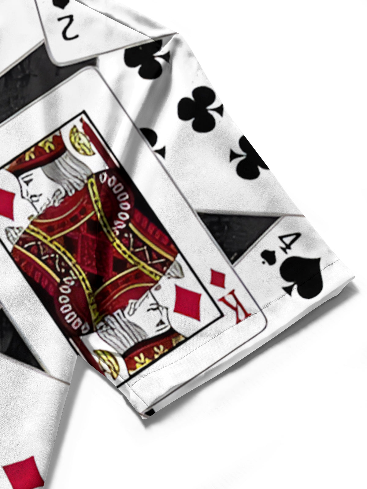 Poker Print Men's Pocket Short Sleeve Shirts