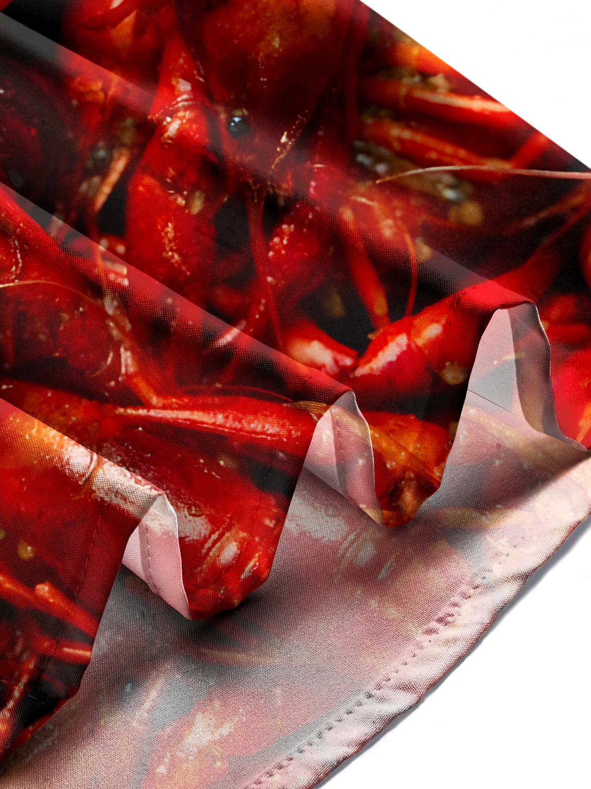 Crayfish Print Men's Pocket Short Sleeve Shirts