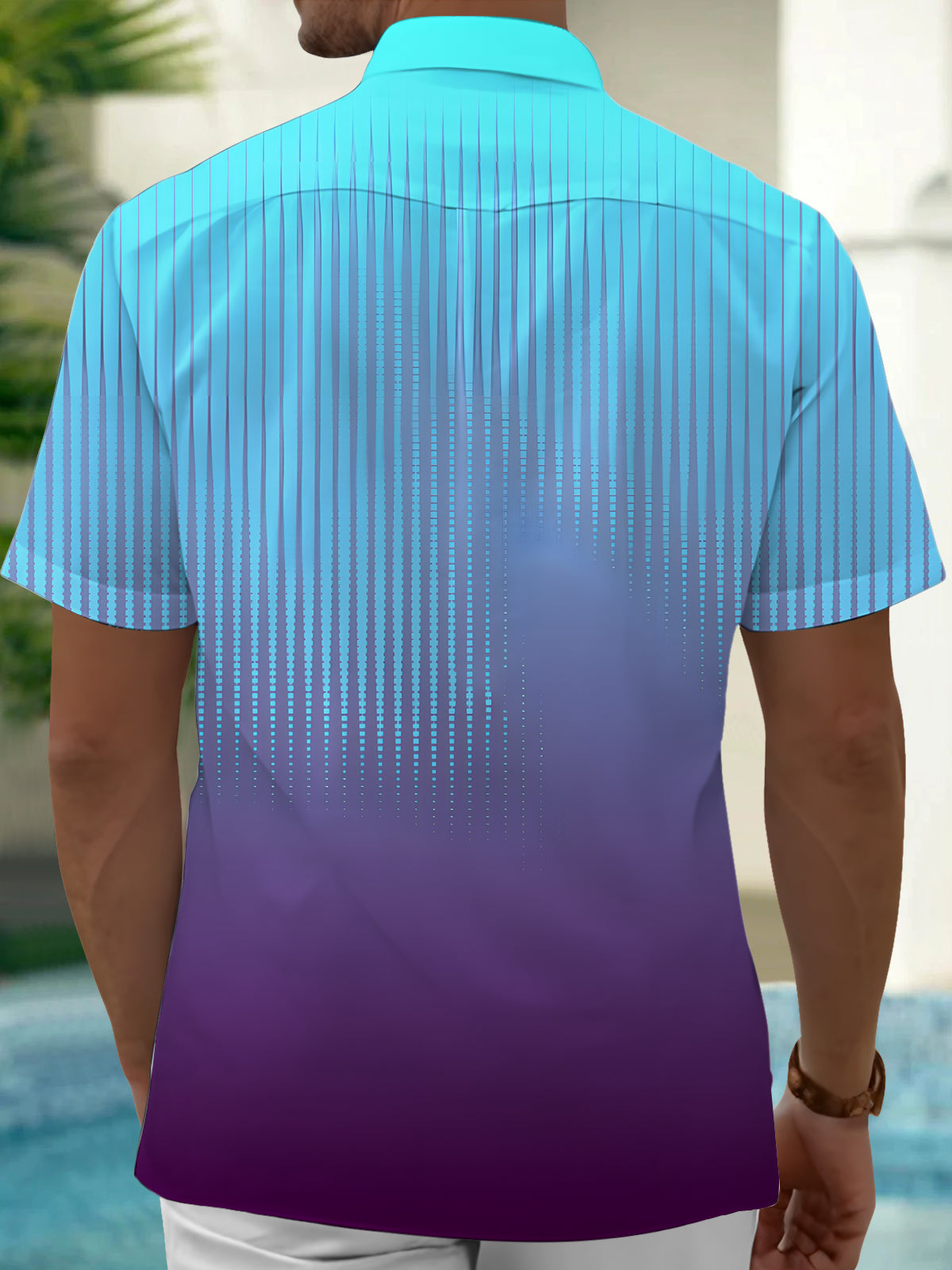 Geometry Men's Pocket Short Sleeve Shirts