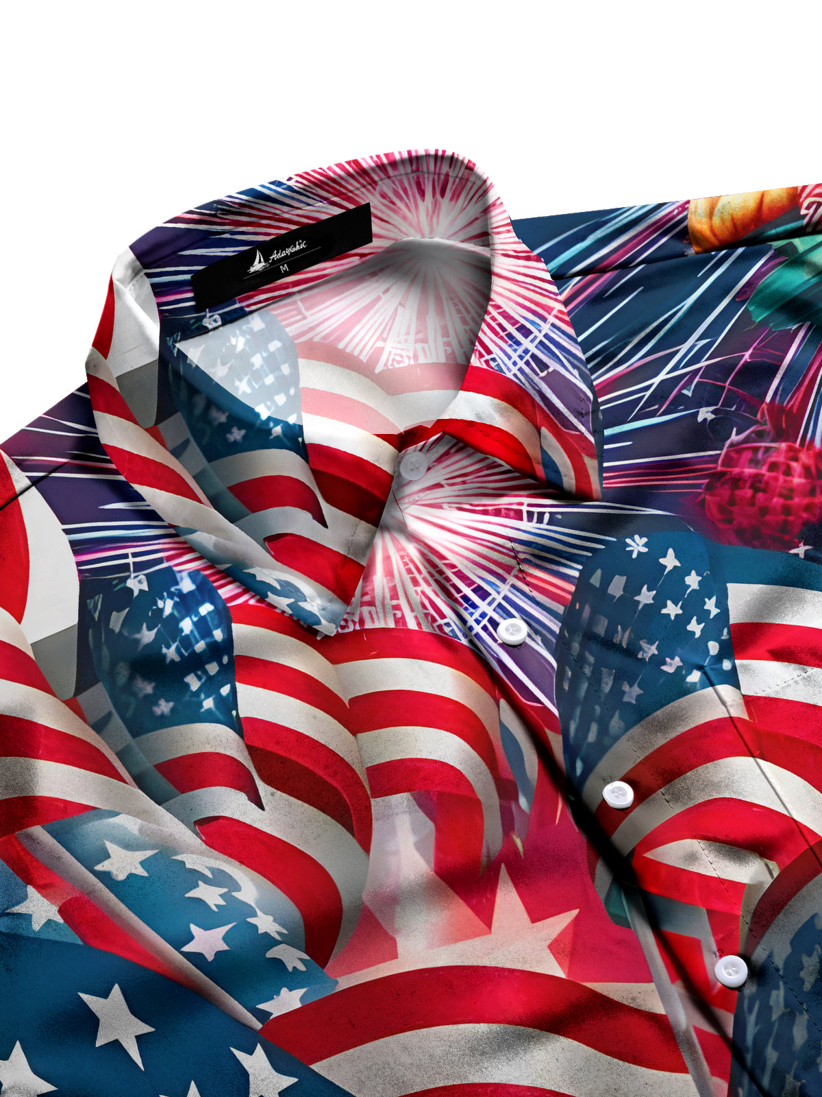 Independence Day Men's Pocket Short Sleeve Shirts