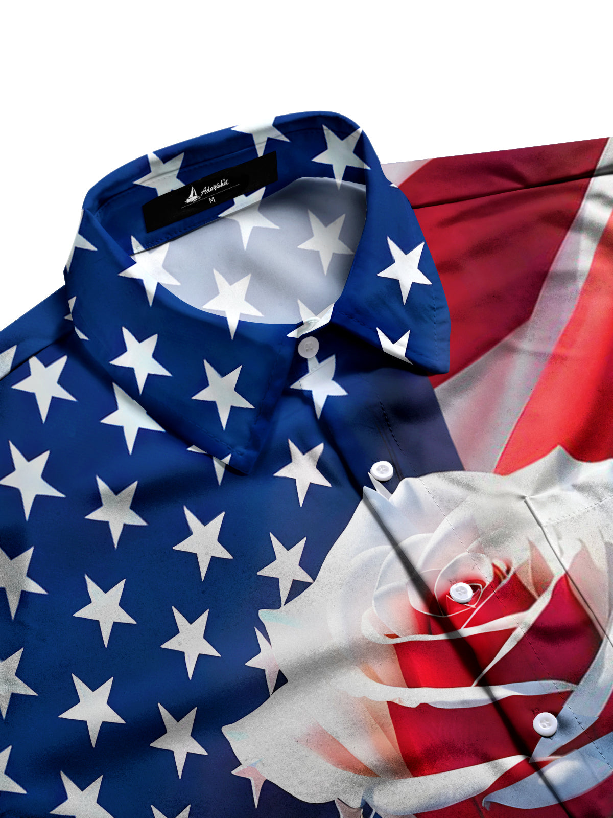 Independence Day Men's Pocket Short Sleeve Shirts