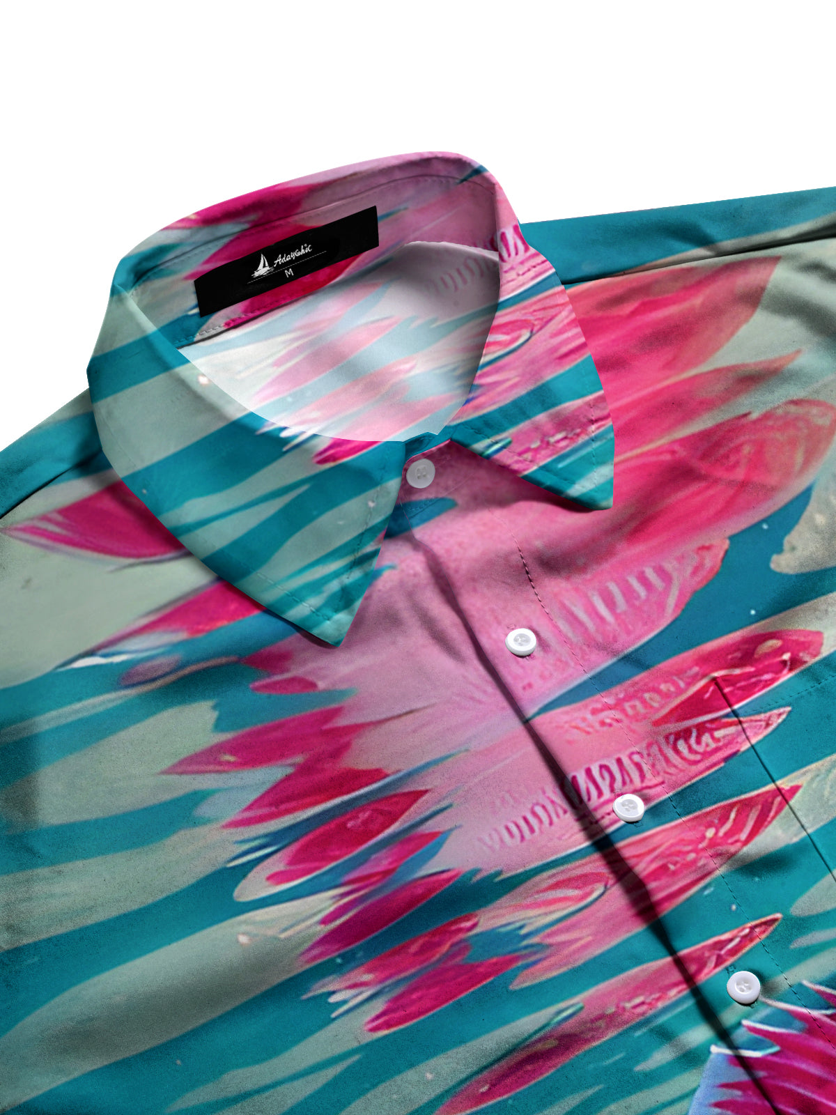 Ocean Fish Print Men's Pocket Short Sleeve Shirts