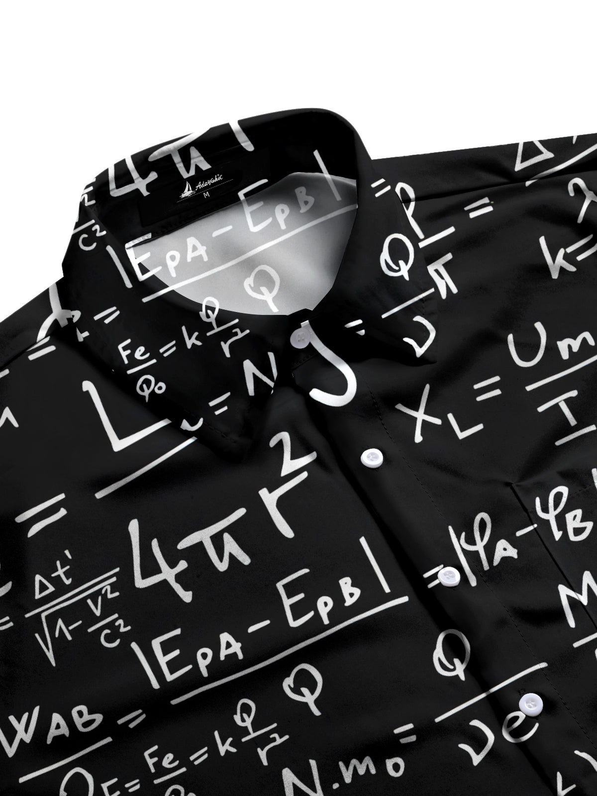 Equation Print Men's Pocket Short Sleeve Shirts
