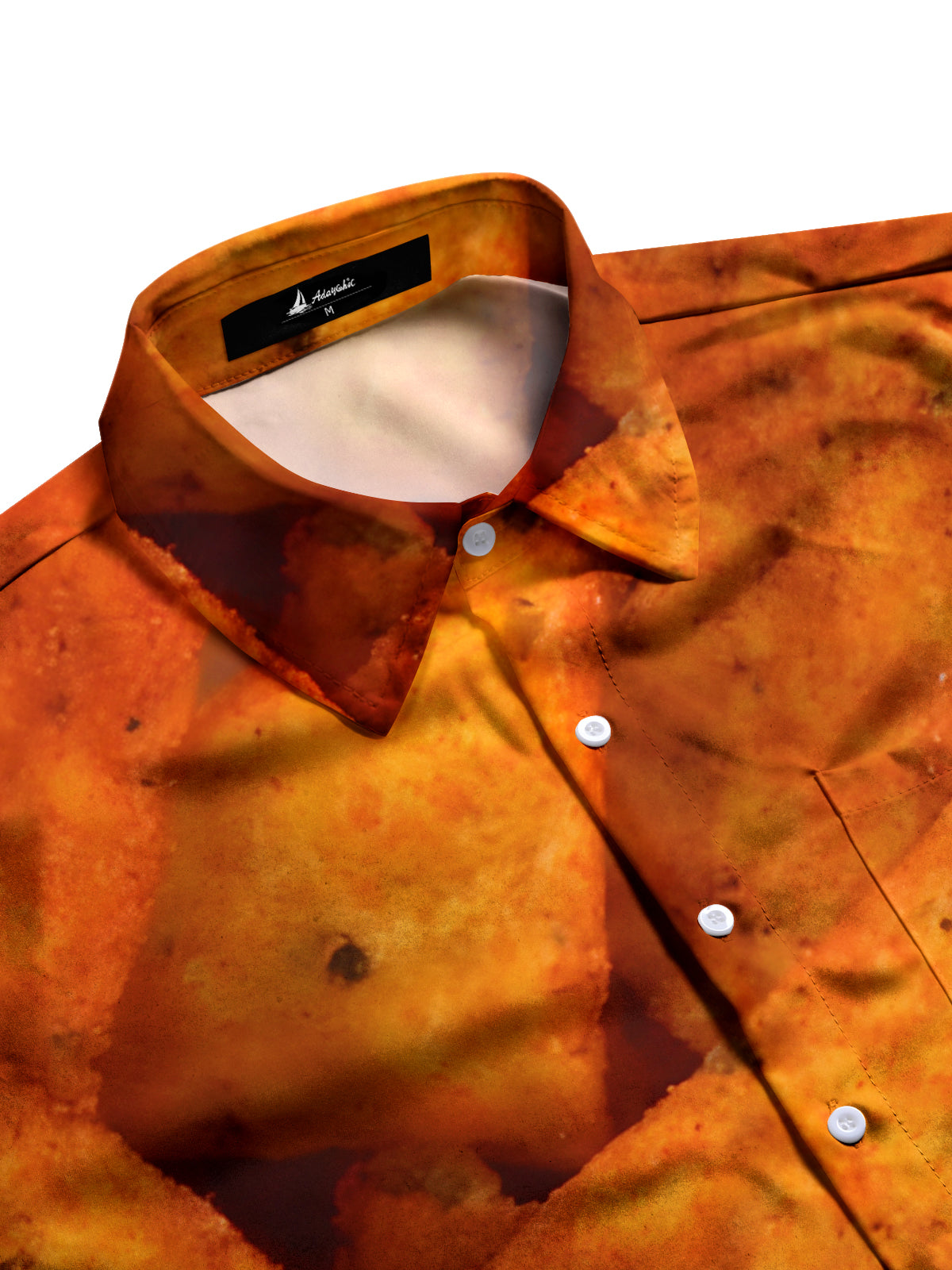 Potato Chips Print Men's Pocket Short Sleeve Shirts