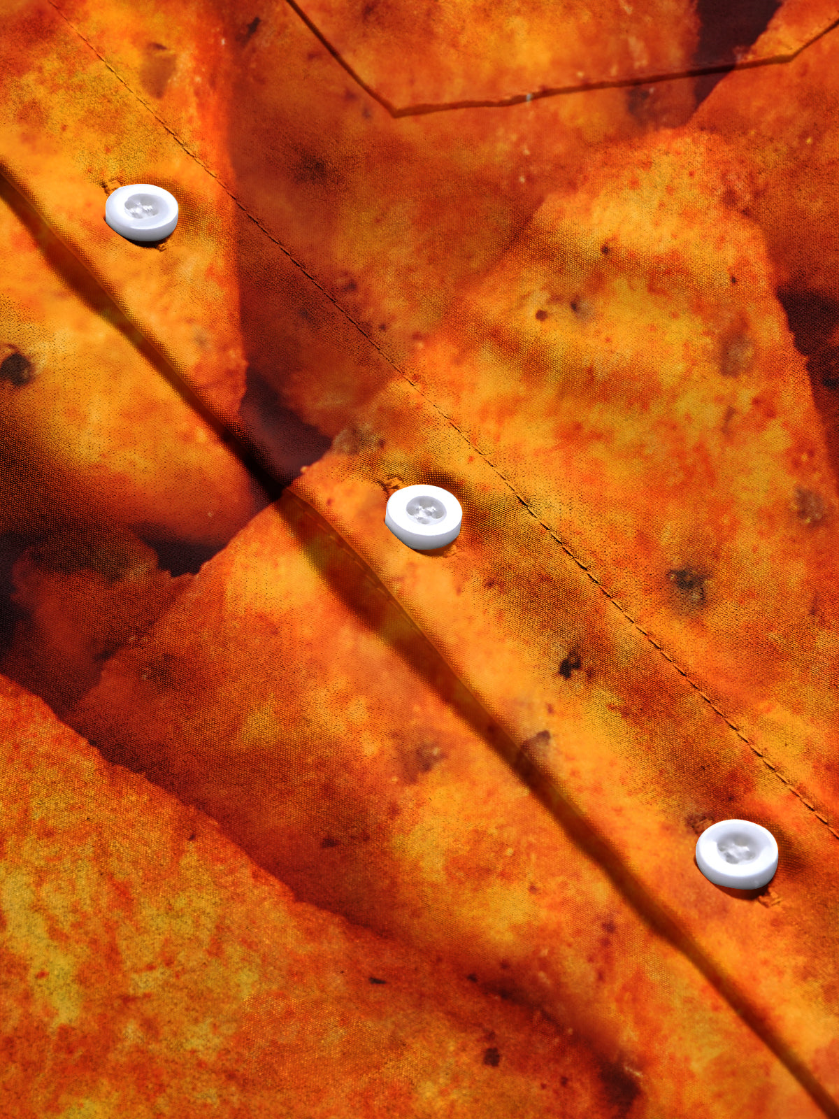 Potato Chips Print Men's Pocket Short Sleeve Shirts