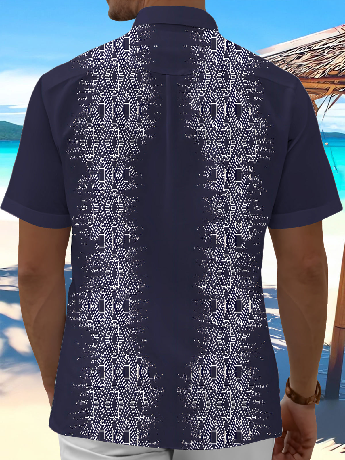 Geometry Men's Pocket Short Sleeve Shirts