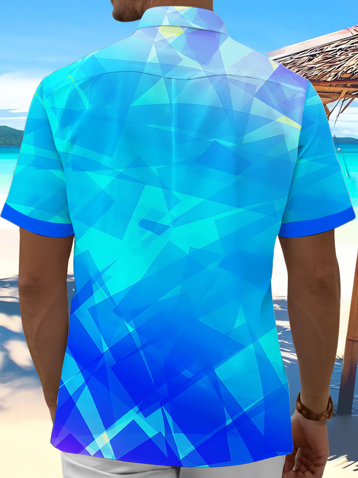 Geometry Men's Pocket Short Sleeve Shirts