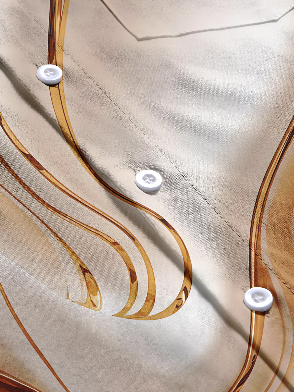 Gradient Abstract Print Men's Pocket Short Sleeve Shirts