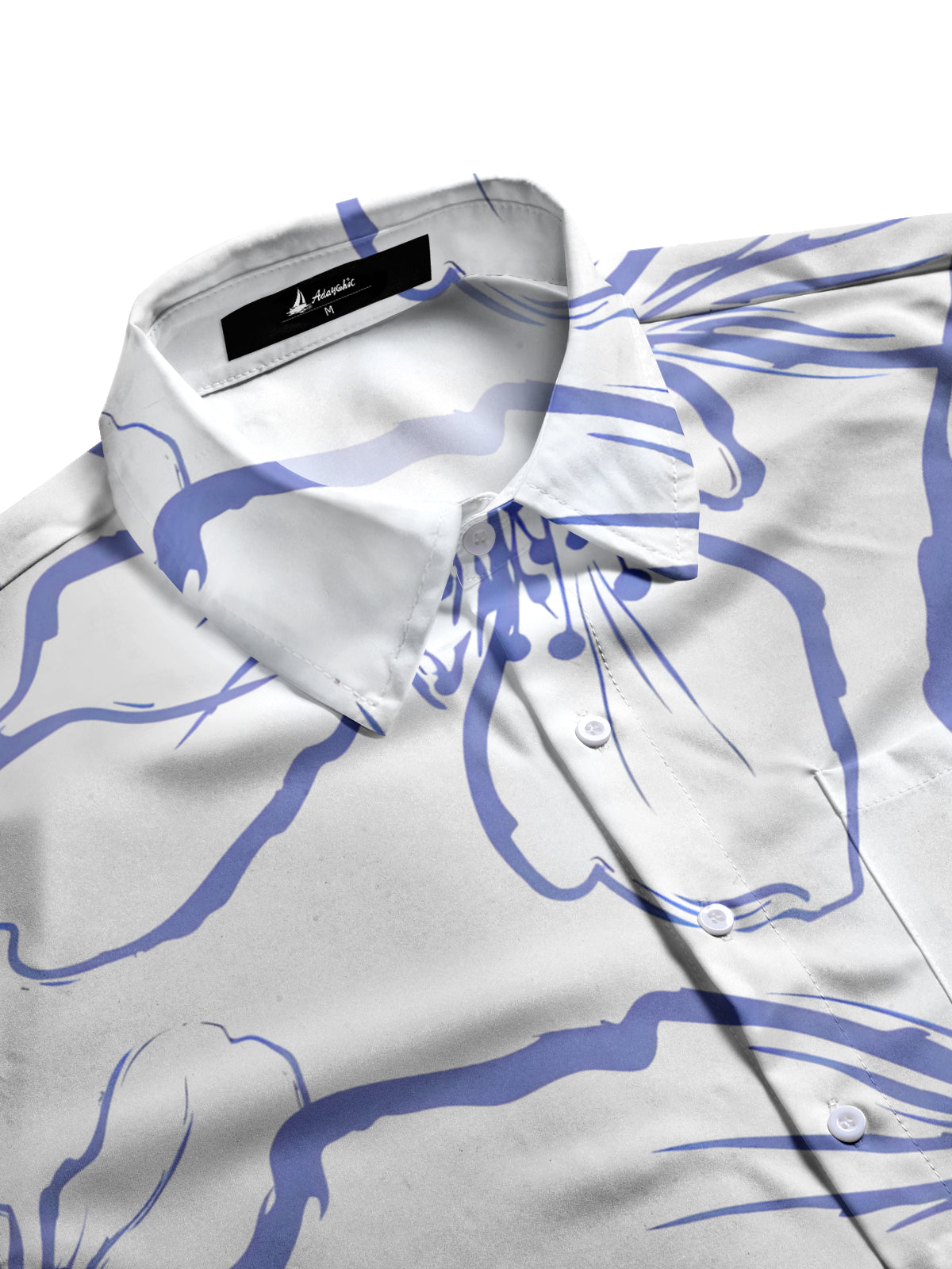 Floral Print Men's Pocket Short Sleeve Shirts