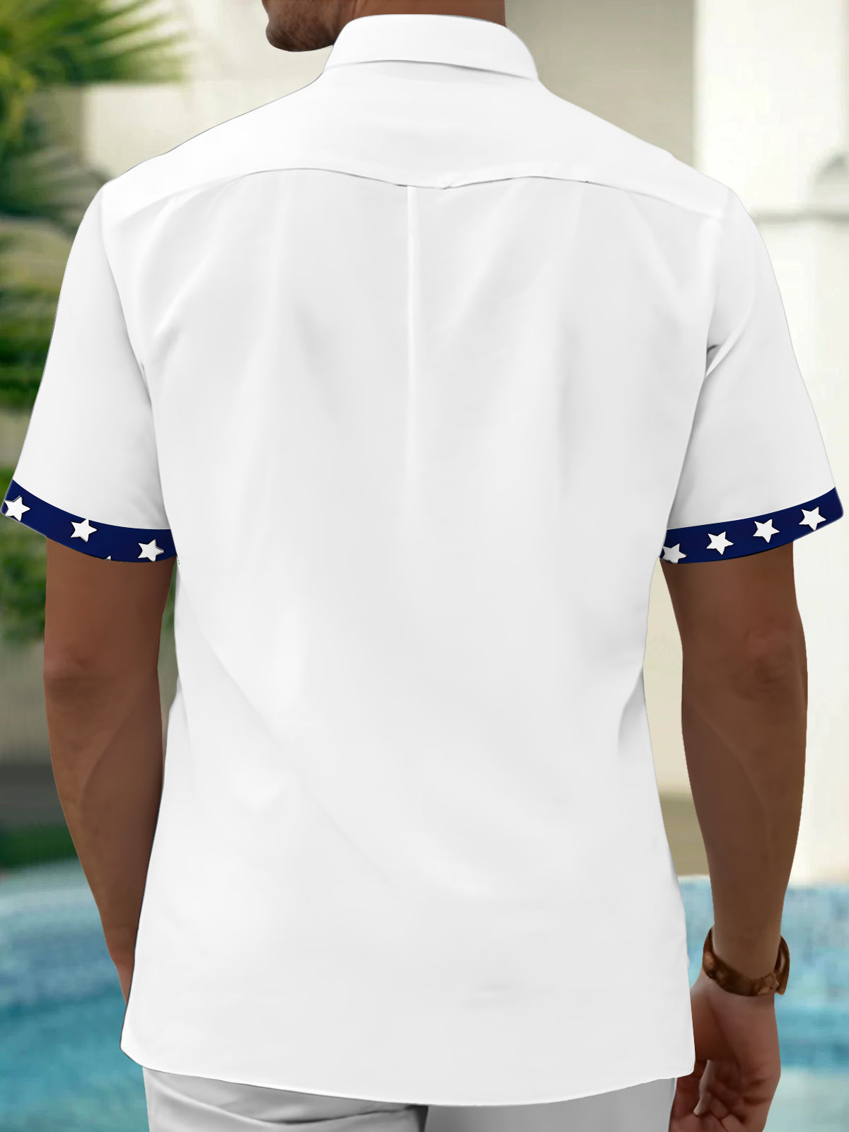 Independence Day Men's Pocket Short Sleeve Shirts