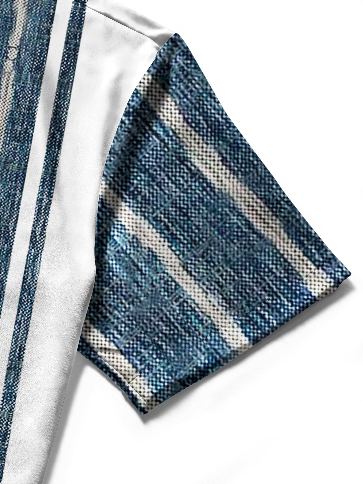 Vintage Stripes Print Men's Pocket Short Sleeve Shirts