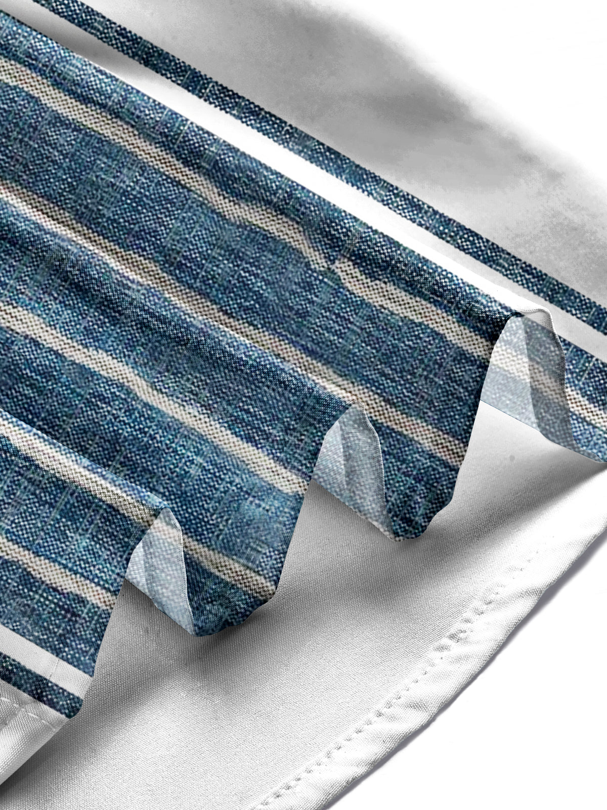 Vintage Stripes Print Men's Pocket Short Sleeve Shirts