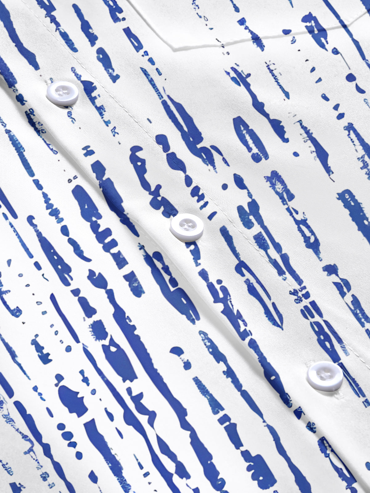 Geometric Line Print Men's Pocket Short Sleeve Shirts