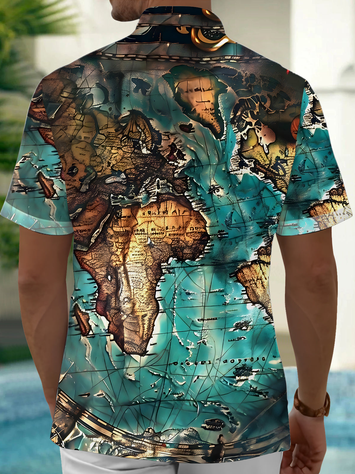 Map Men's Pocket Short Sleeve Shirts