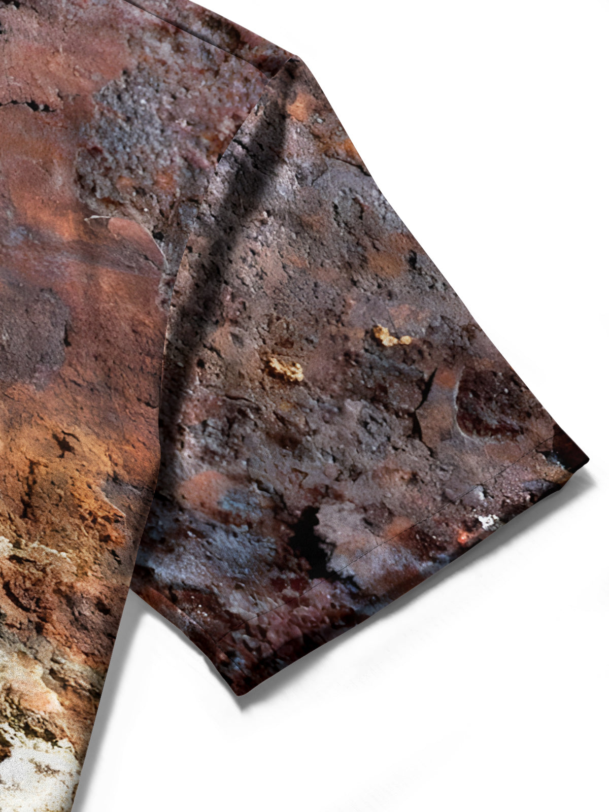 Vintage Distressed Rust Print Men's Pocket Short Sleeve Shirts