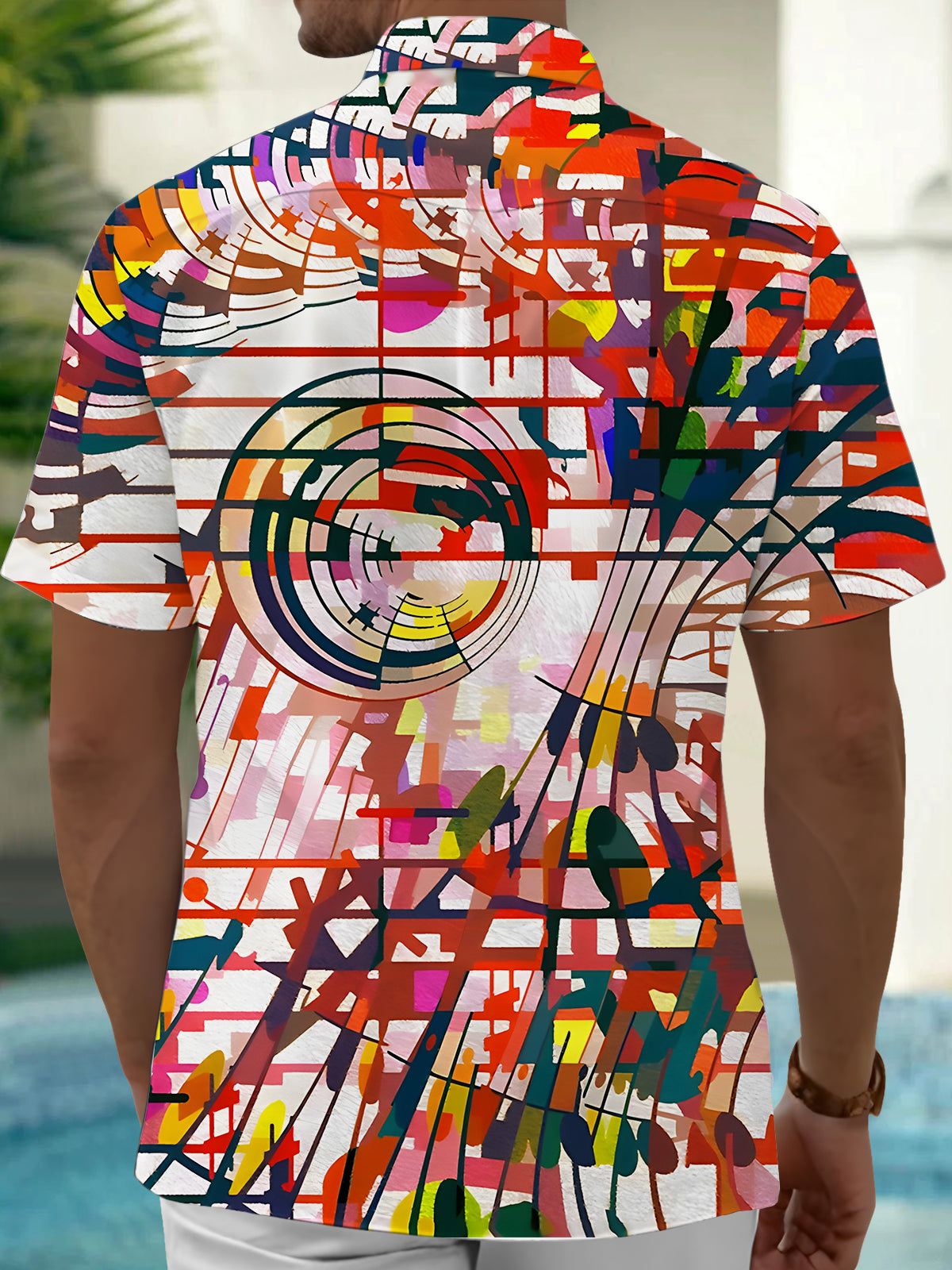 Tie Dye Men's Pocket Short Sleeve Shirts