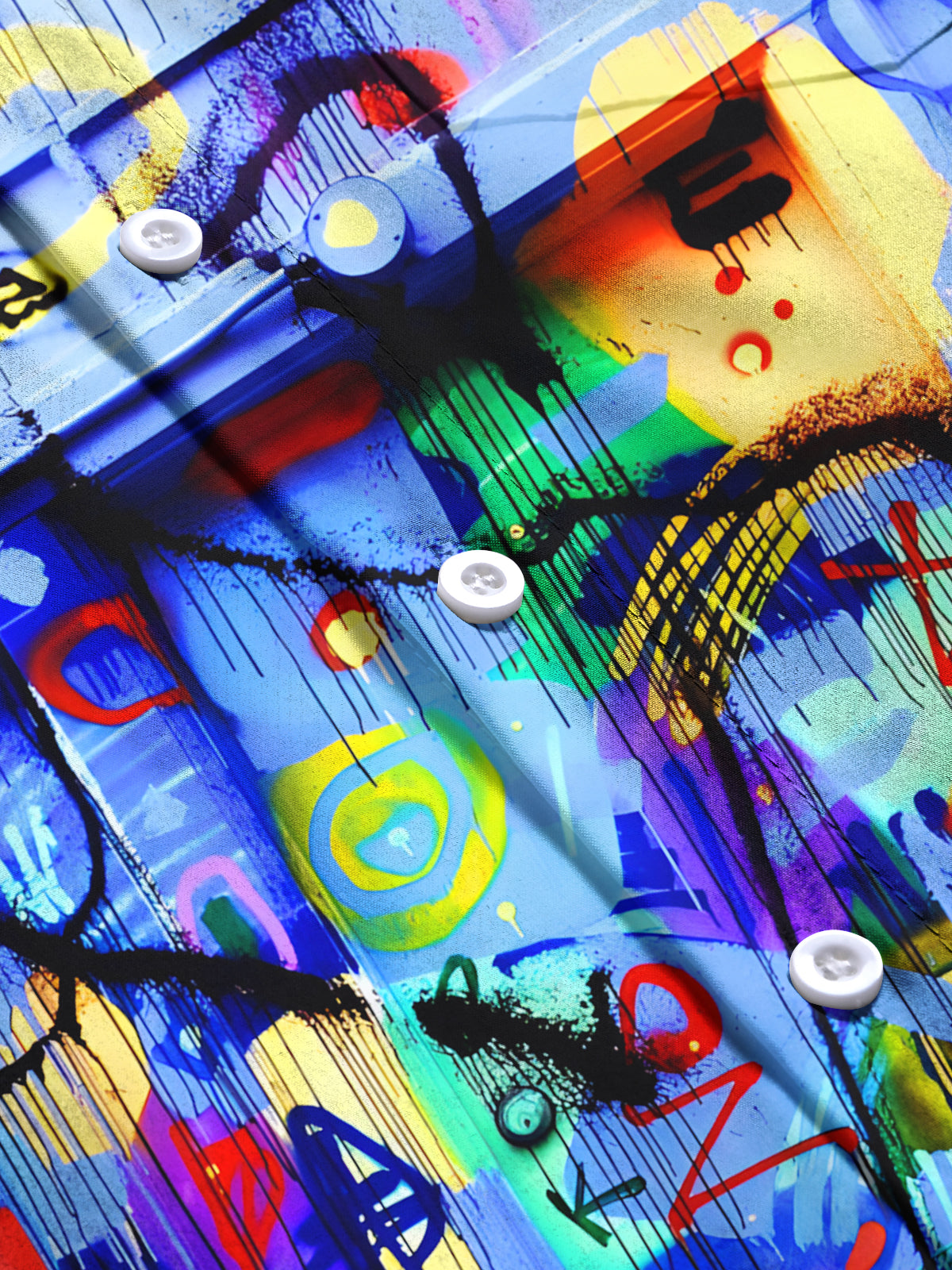 Abstract Men's Pocket Short Sleeve Shirts