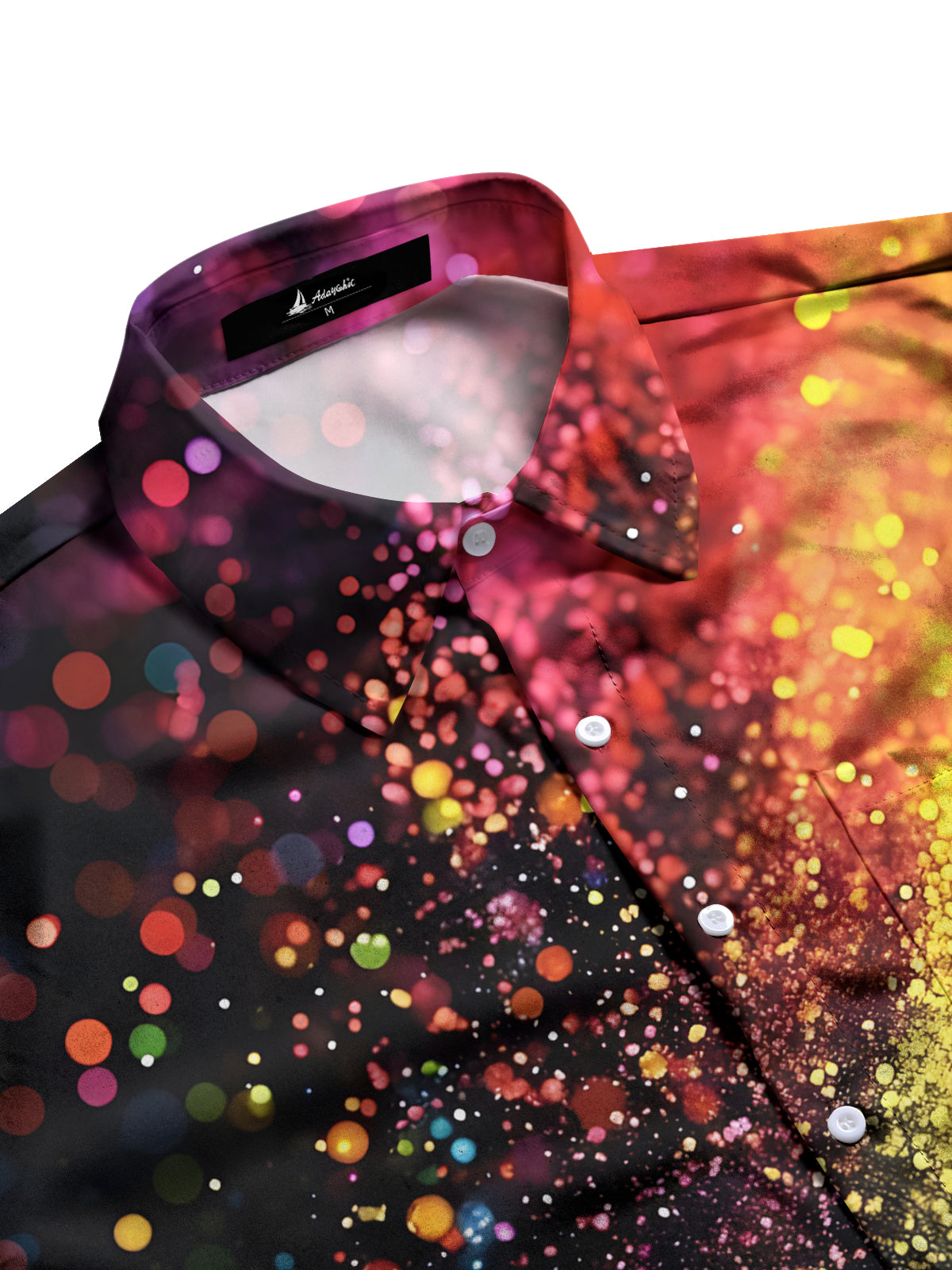 Gradient Print Men's Pocket Short Sleeve Shirts