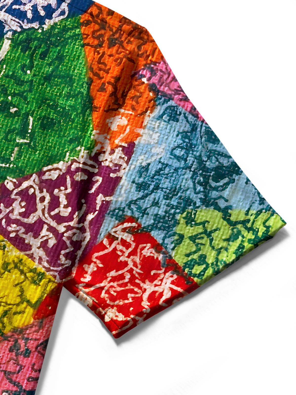 Vintage Abstract Art Print Men's Pocket Short Sleeve Shirts