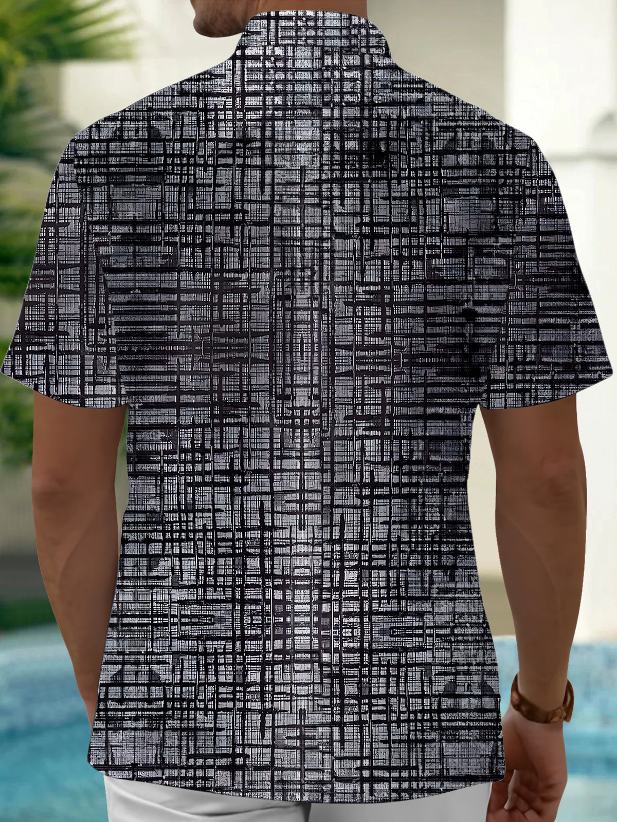 Geometry Men's Pocket Short Sleeve Shirts