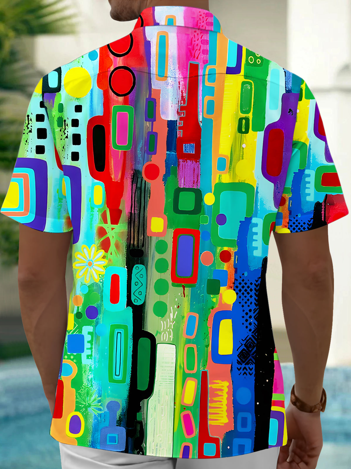 Geometry Men's Pocket Short Sleeve Shirts