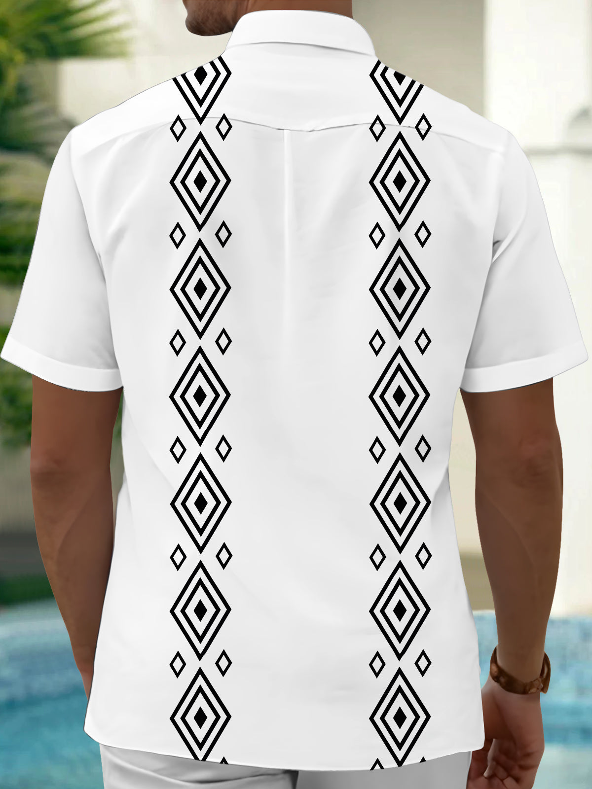 Geometry Men's Pocket Short Sleeve Shirts