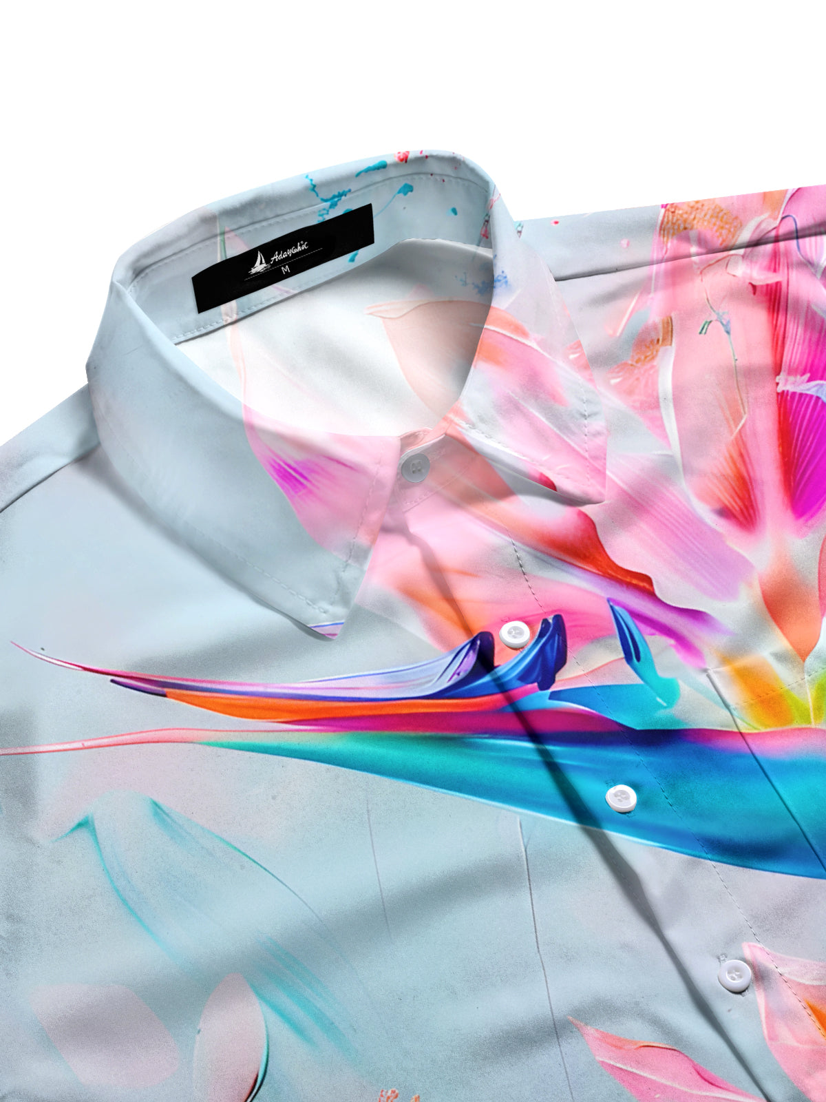 Hawaiian Floral Print Men's Pocket Short Sleeve Shirts