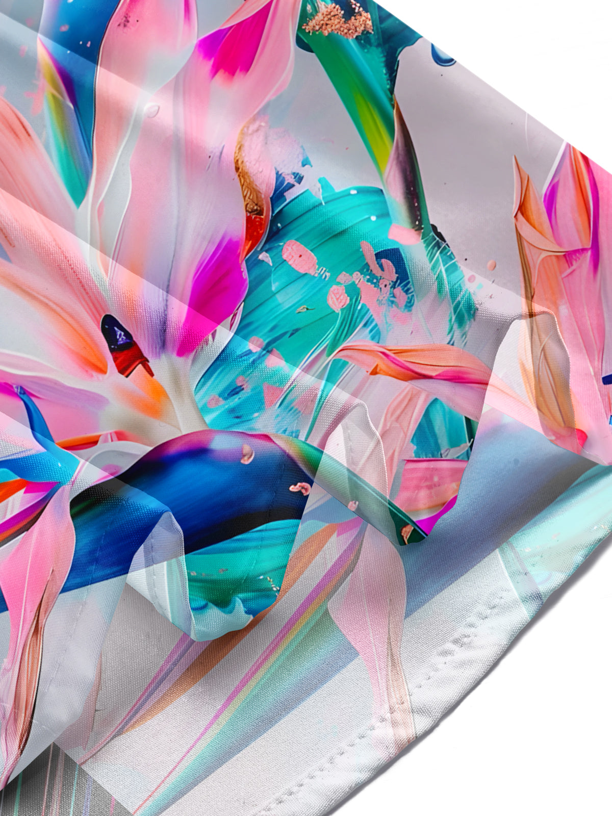 Hawaiian Floral Print Men's Pocket Short Sleeve Shirts