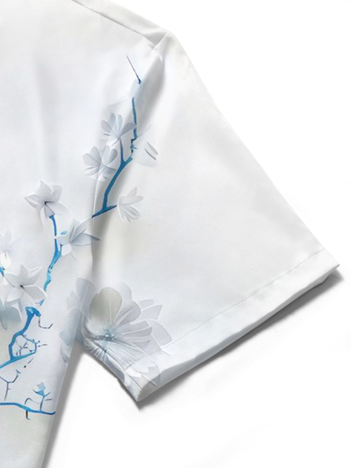 Floral Print Men's Pocket Short Sleeve Shirts