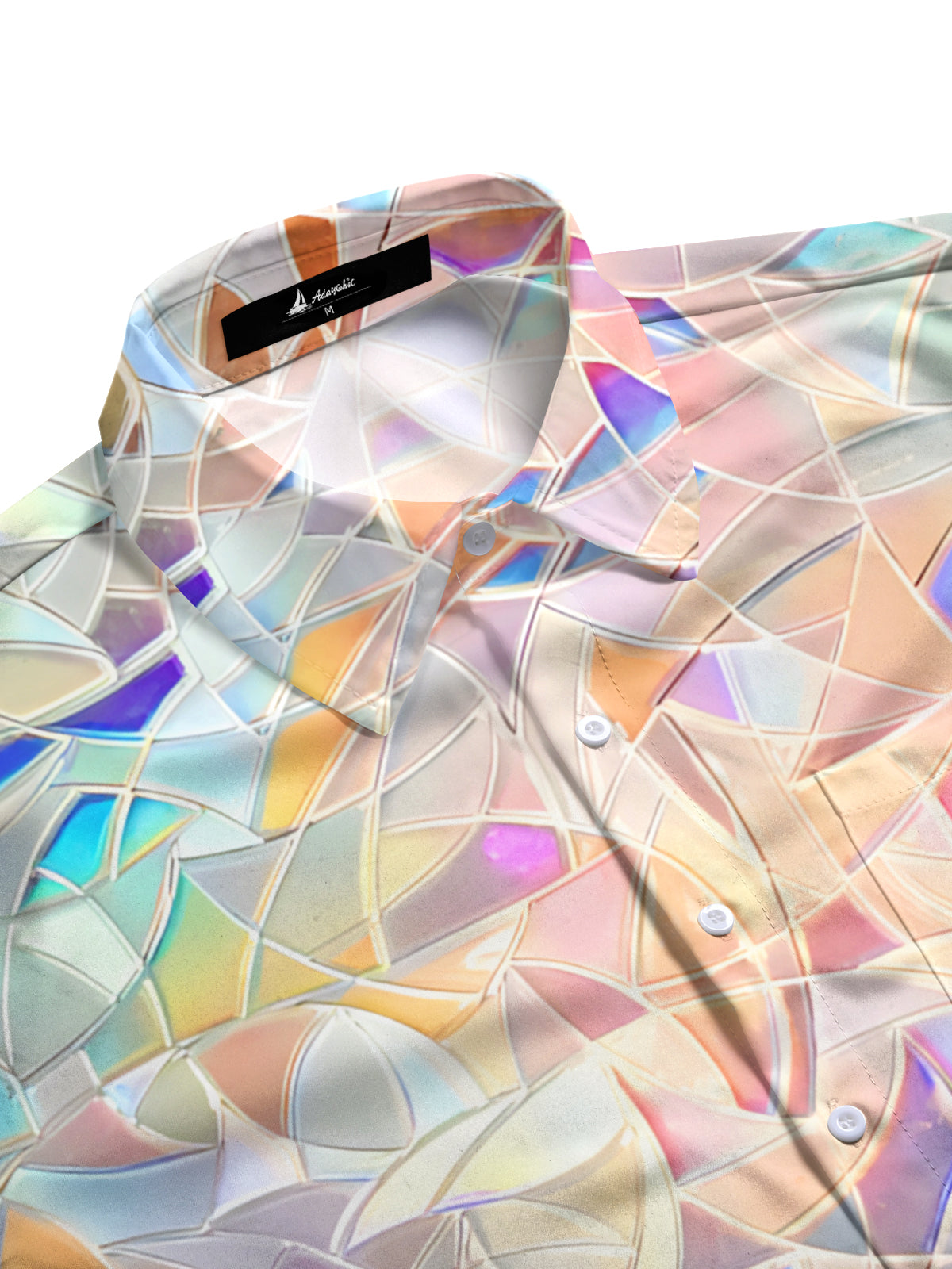 Geometric Print Men's Pocket Short Sleeve Shirts