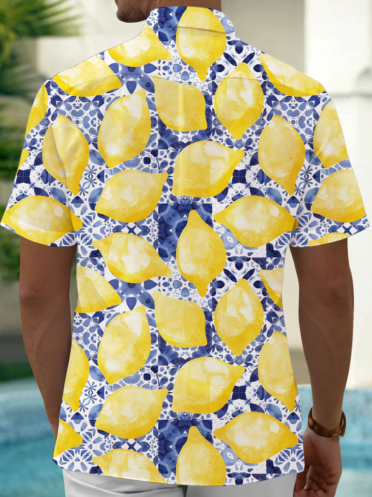 Lemon Men's Pocket Short Sleeve Shirts